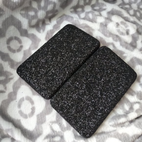 Black Glitter pocket book clutch wallet push button closure - Picture 4 of 4